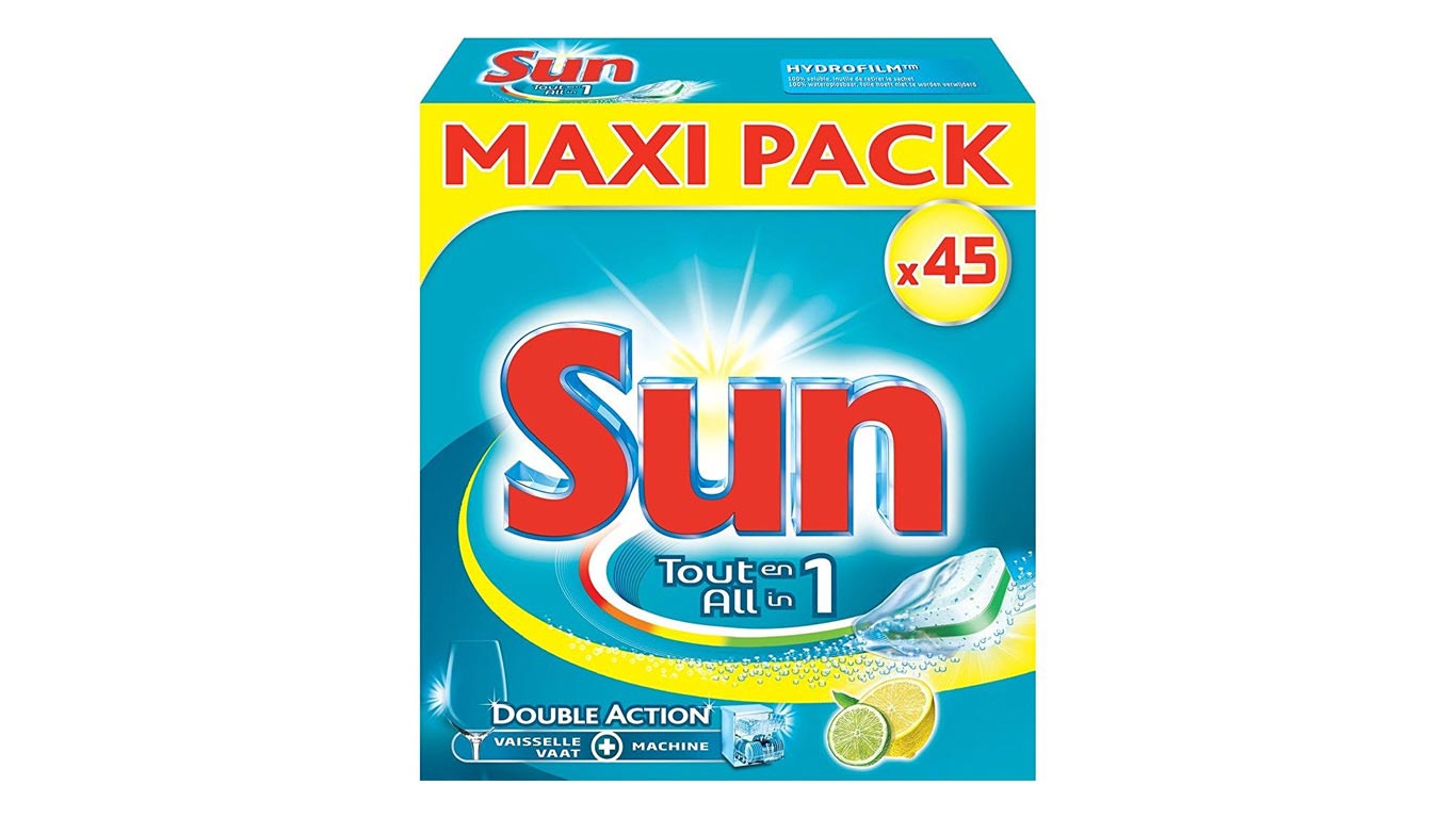 Tablette lave vaisselle citron tout en 1, Sun (x 45)