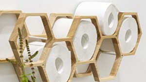 Porte-papier en forme de nid d'abeille EWART WOODS