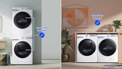 Lave-linge séchant WD80T554DBW Samsung Lave-linge séchant WD80T554DBW Samsung