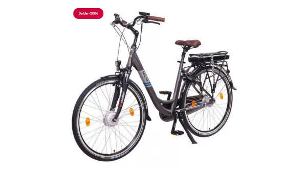 Vélo électrique Essentielb Urban 600 28" gris noir