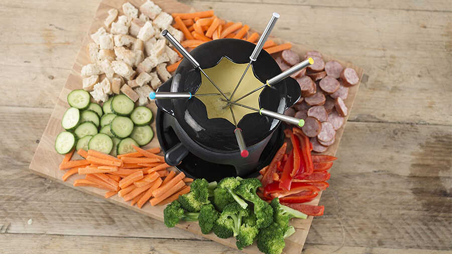 L'appareil à fondue Master Class Service Kitchen Craft KCFONDUEBLK