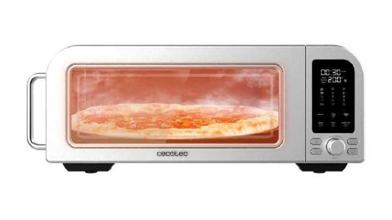 Four à Pizza électrique Cecotec Pizza&Fry 7000 - 7L, 2200W - Pierre Incluse, écran Tactile, 8 Programmes