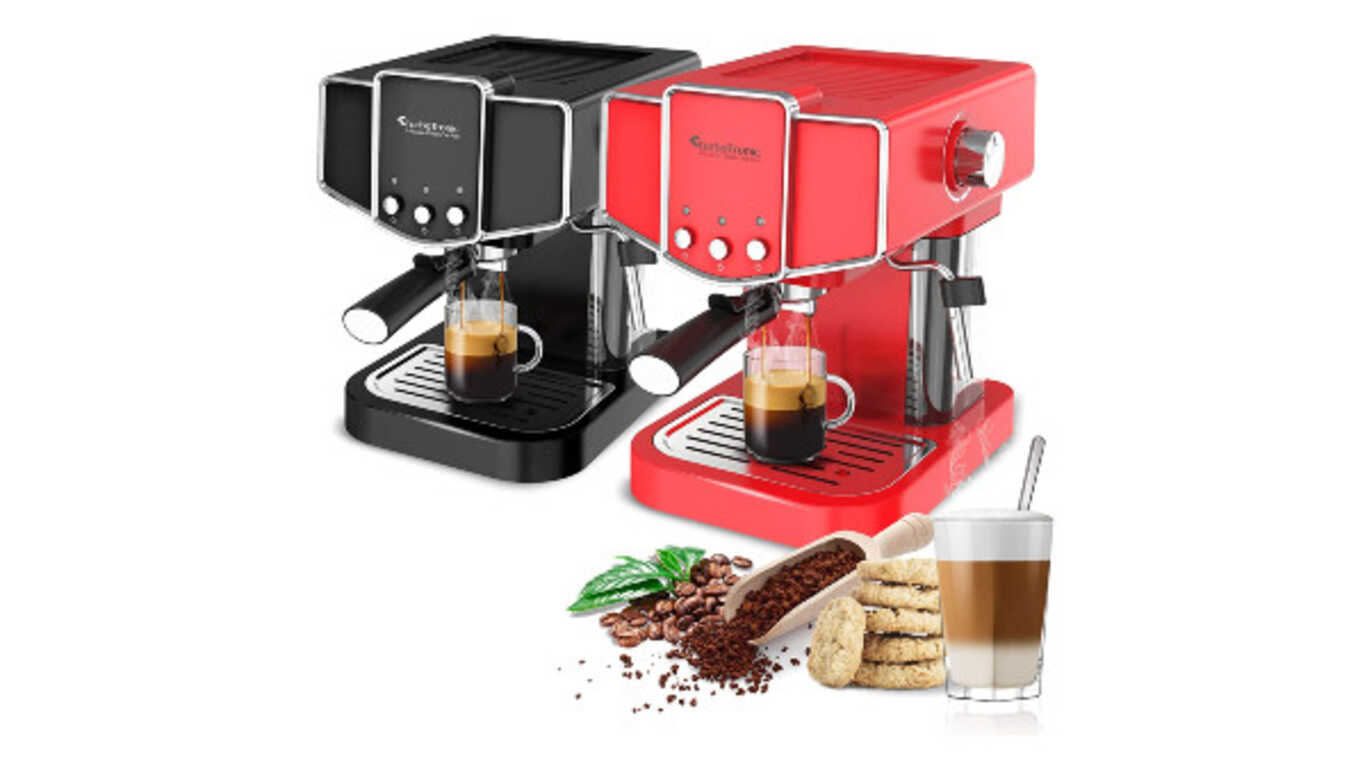 Machine à café avec mousseur TT-CM23 de la marque TurboTronic Machine à café avec mousseur TT-CM23 de la marque TurboTronic