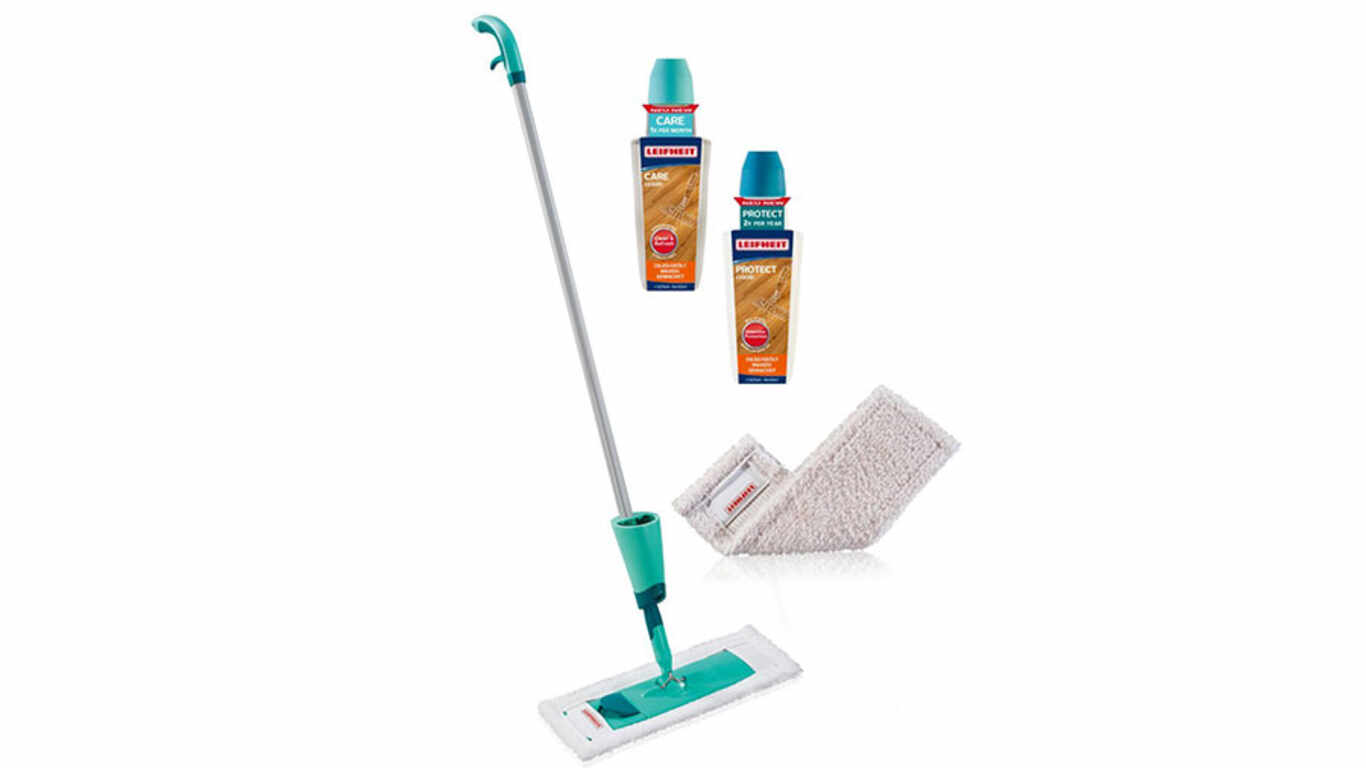 Balai Leifheit Care and Protect Kit de démarrage pour parquet huilés / cirés pas cher Balai Leifheit Care and Protect Kit de démarrage pour parquet huilés / cirés pas cher